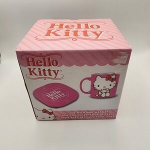 Hello Kitty Mug Warmer Set Sanrio Uncanny Brands Pink Coffee Cup Electric Kawaii